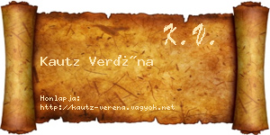 Kautz Veréna névjegykártya